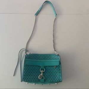 Rebecca Minkoff Mac turquoise clutch crossbody